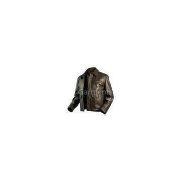 rain proof  S M L XL XLL 4 way stretch fabric Thick Leather zipping Jacket for male