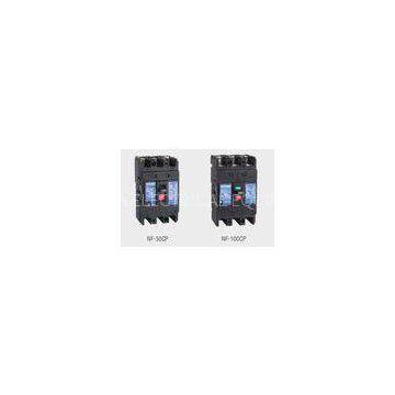 Three Pole AC / DC Black Molded Case Circuit Breakers , thermal fuse circuit breaker for home