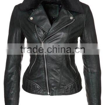 2015 new style fashion slim women pu leather jacket