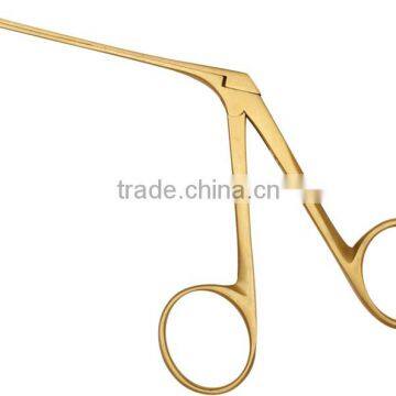 Gold plated Micro Crocodile Sereted Forceps /Hartman Forceps