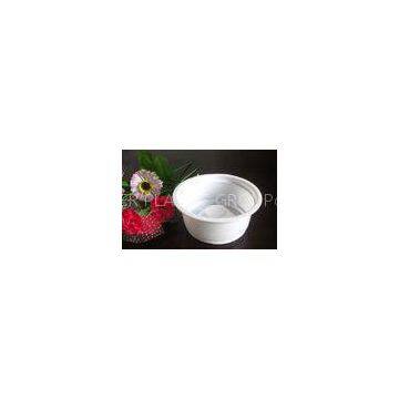 200ml Round Disposable Clear Plastic Dessert Cups , White Yogurt Cups