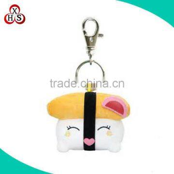 custom embroidery keychain foog and fruit shaped stuffed toy