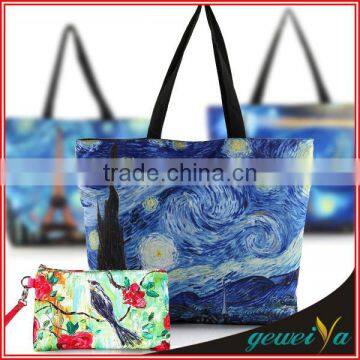 OEM Custom Digital Printed Tote Canvas Bag