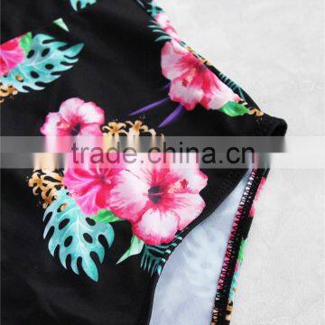 Custom Printed Swimwear Black Tan Mesh Cutout One Piece Swimsuit photo-5