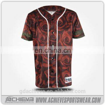 custom Mens mesh baseball jerseys, blank sublimated camo baseball jersey