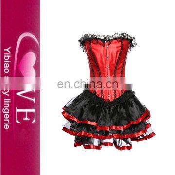 Latest Red Bustier Slimming Underwear Women Sexy Waist Trainer Corset Dress
