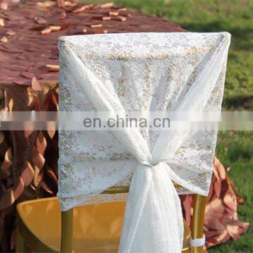 Best Selling Fancy Wedding White Lace Chair Sashes