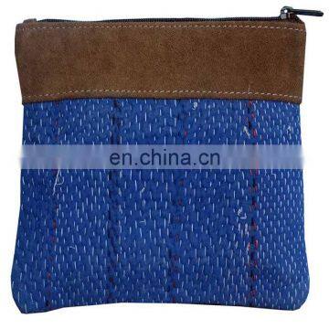 Vintage Kantha Wallet Made From Assorted Fabrics Kantha Clutch photo-1