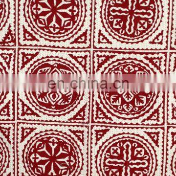 Indian Wholesaler Gold Member Hot Selling Maroon Cut Work Applique Kantha Quilt photo-3