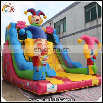 high quality printing clown inflatable slide , joker slide , inflatable clown slide for children