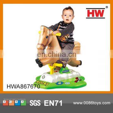Hot Sale funny baby ride on rocking horse with music rocking horse