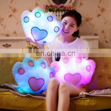 New design soft plush led Color light cushion plush toy