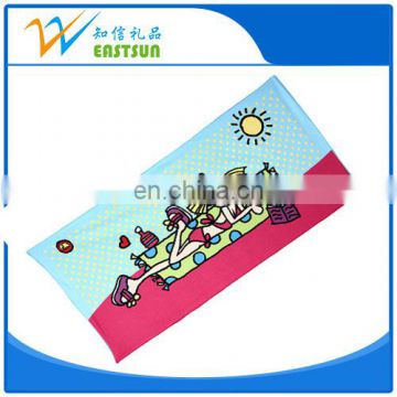 Cheap customized printed microfiber soft new promotional 100% polyester beach towels