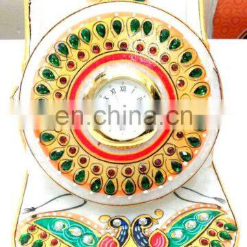 Ratna Handicrafts Carved Round Table Clock