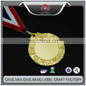 Customized Logo Design Gold/Silver/Copper Plating Blank Metal Medals for Choice