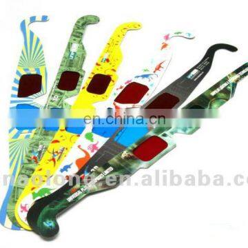 cheap custom 4 colors printing company logo art paper card 3d movie glasses