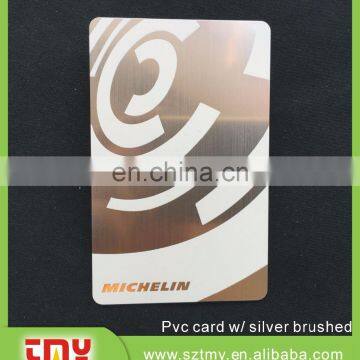 Brush plastic PVC gift card