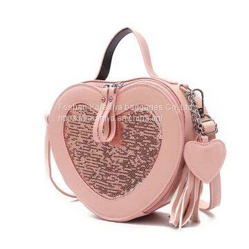 2017 shoulder bag for girls fashion handbag sequines love single shoulder bag
