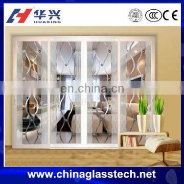 CE sliding opening upvc sliding door plexiglass