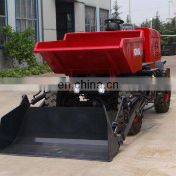 1.5ton hydraulic track dump front mini dumper with self-loading bucket