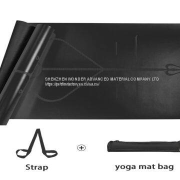 Black PU Top Rubber Yoga Mats Suppliers photo-3