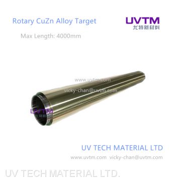 CuZn target UVTM Copper Zinc rotary sputtering target factory high purity with competitive price