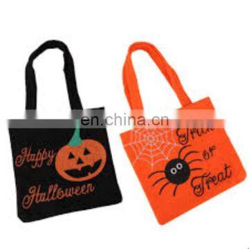 Sturdy and Fun Halloween Pumpkin Trick or Treat Bags Felt Candy Tote Bag photo-2