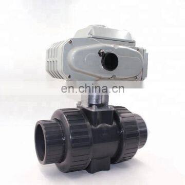 3way AC220V horizontal ball valve PVC motorized electrical valve CTB-005 25mm 32mm 40mm 50mm