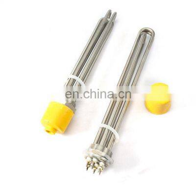 110V 1kw 2kw 3kw 5kw 6kw 9kw 12kw Industrial Electric Screw Plug Flange Immersion Tubular Heater Element With Thermostat photo-2