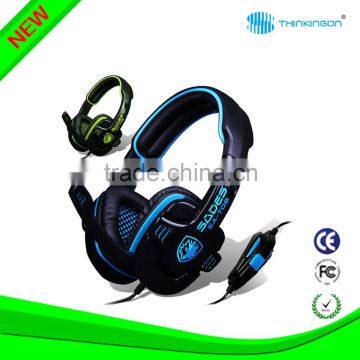 Stereo Gaming Headphone Headset with Microphone (Blue)