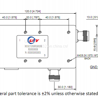 UIY RF Components 4 Ports 150W 148-174MHz N-F Dual Junction Coaxial Circulator photo-2