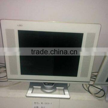 17" 19" 22" LCD /LED TV, front glass , big cabinet ,two feet ,Guangzhou factory SKD KIT,cheap price ,own mould