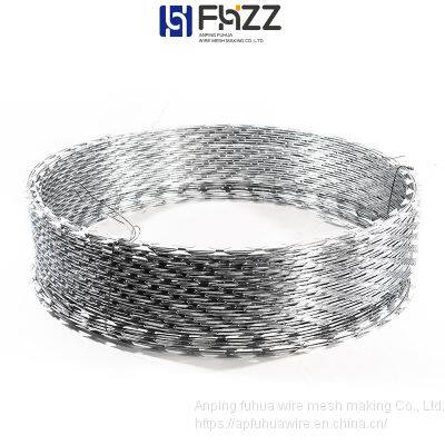 Double Spiral Cross Razor Barbed Wire Barrier With Concertina Coil for Border Line photo-4