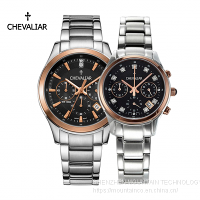 Stainless Steel Multi-function Women Watches Man Fashion Quartz Chronograph Watch photo-5