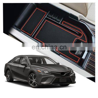 Interior Accessories Parts Silicone Armrest Rest Storage Box Center Control Console Organizer Tray For Toyota Camry LE SE 2020