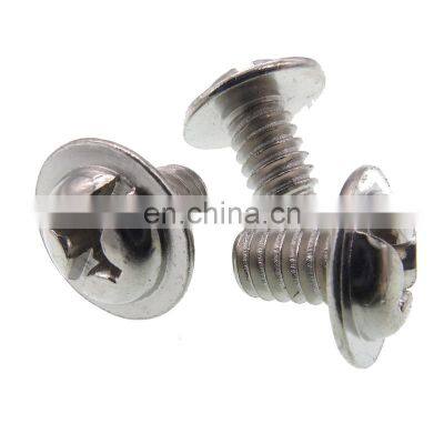 Combo Drive Black Mushroom Head Screw in Stock photo-2