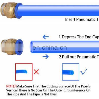 M4 M6 M8 M10 M12 PU Types Of Push In Straight Connector Plastic One Touch Air Hose Fittings Pneumatic photo-5