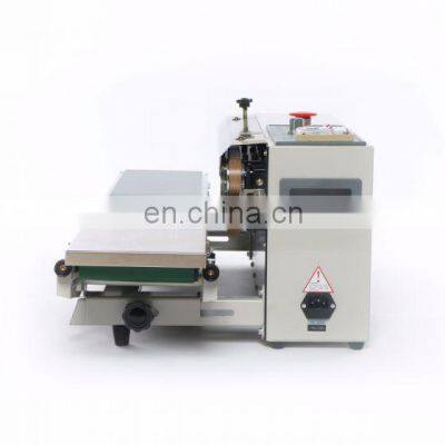 Continuous Plastic Film Bag Sealing Machine FR-770,steel Wheel Printing Code Date ,bath Number Printed