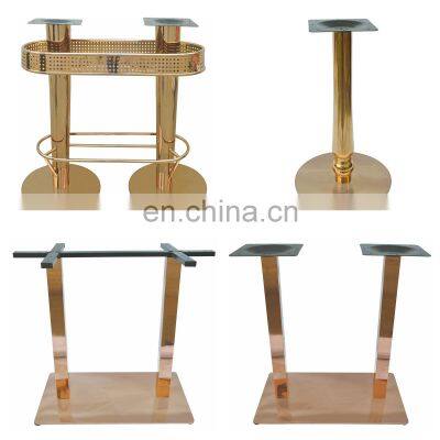 Table Base Furniture Dining Coffee Table Leg Brushed Desk Chrome Stainless Steel Gold Wrought Industrial Table Base Legs Modern