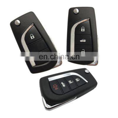 Flip 2 / 3 / 3 + 1 Buttons Car Remote Control Key Shell Cover Case Fob For Toyota Corolla Ex Vios