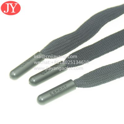 black color matte shoe lace aglet assorted round laces drawcords with aglet tips