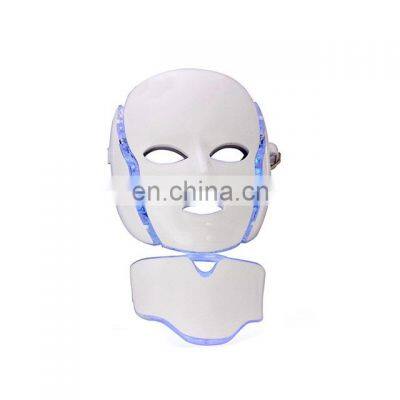 Wholesale 7 Color Led Photon Light Therapy Machines Home Use Face Facial Beauty Mask with Neck