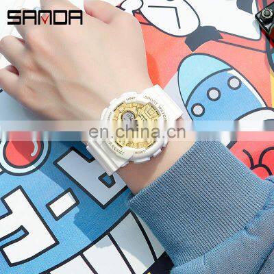 SANDA 6068 Women's Watches Multifunction Military Quartz Digital Wristwatch Casual Clock Watches Digitals photo-5
