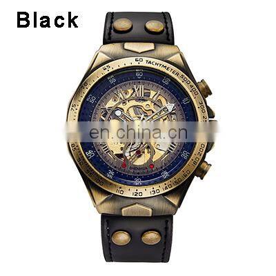 SHENHUA 9869 Luxury Automatic Mechanical Men Wrist Watch Leather Aanlog Display Automatic Mechanical Watch photo-3