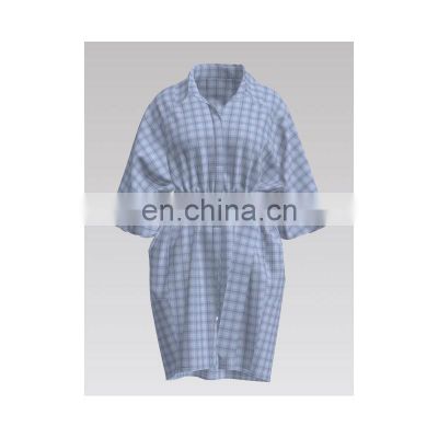 Outstanding Quality poplin 100% Cotton Material Twill check yarn dyed Fabric