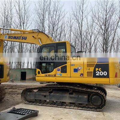 Stock komatsu pc200-8 used hydraulic excavator with breaker line