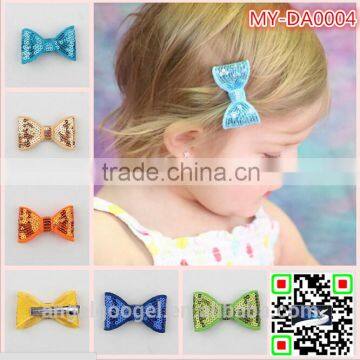 latest hairband fancy hair accessories claw clips designs blingbling Sequin hair metal bow headband MY-DA0004