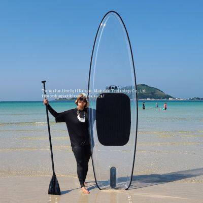 Crystal SUP, crystal SUP board, crystal SUP paddle board, crystal paddle board, crystal board, clear paddle board, transparent paddle board, clear SUP, transparent SUP, glass bottom paddle board, clear bottom SUP board