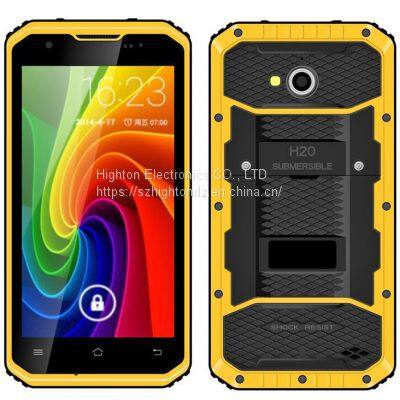 HiDON Factory Price 5 Inch IP68 Quad-Core Android5.1 IPS HD GMS 3G WCDMA 4G FDD LTE Built-In GPS Chip Wifi Rugged Phones