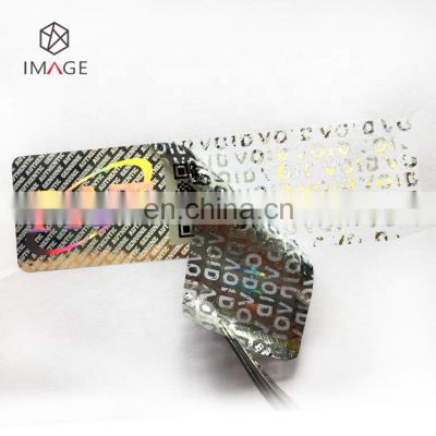 Rectangular Void Tamper Evident Security Hologram Label